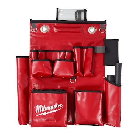 Milwaukee Tool Lineman's Compact Aerial Tool Apron, Red/Black/Gray, 1680D Ballistic Material 48-22-8291